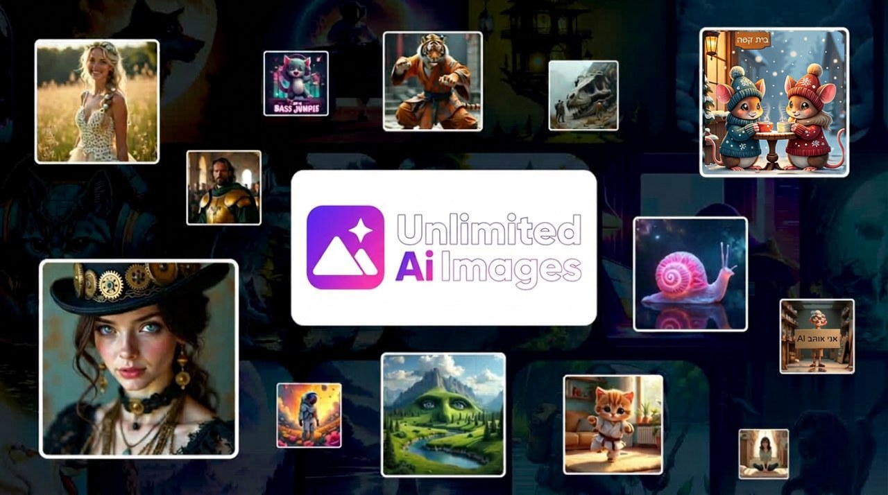 תמונות וגרפיקות לדוגמה שנוצרו עם Unlimited AI Images
